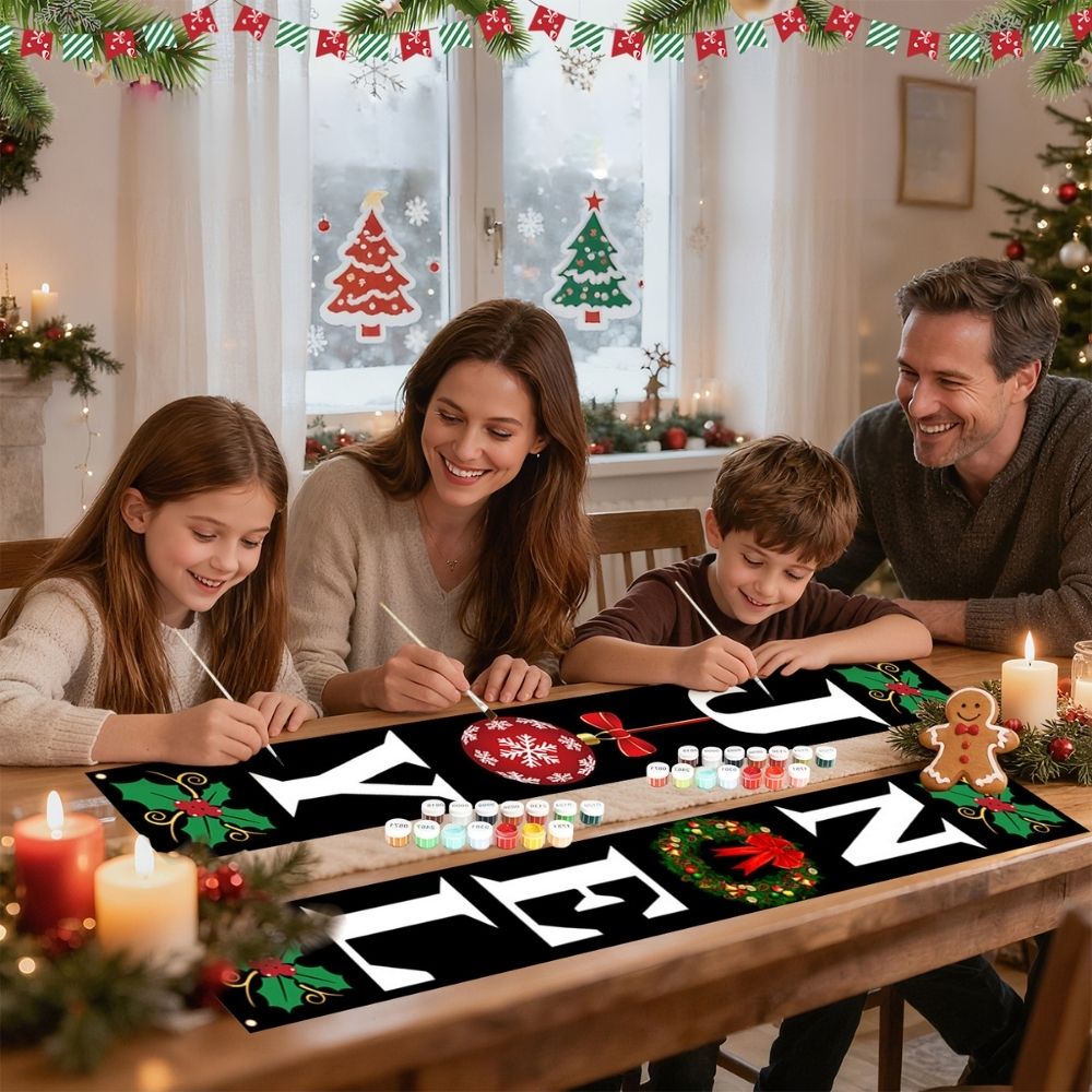 Paint by Numbers Front Door Hanging Banners - Joy Noel