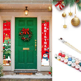 Paint by Numbers Front Door Hanging Banners - Christmas Eve Figured'Art