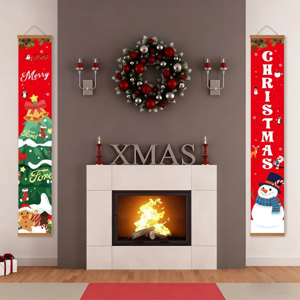 Paint by Numbers Front Door Hanging Banners - Christmas Eve