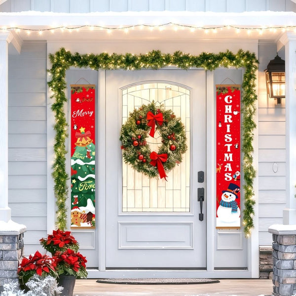 Paint by Numbers Front Door Hanging Banners - Christmas Eve
