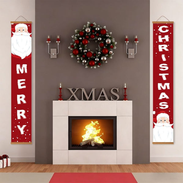 Paint by Numbers Front Door Hanging Banners - Jolly Santa
