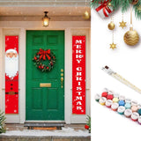Paint by Numbers Front Door Hanging Banners - Merry Santa Figured'Art