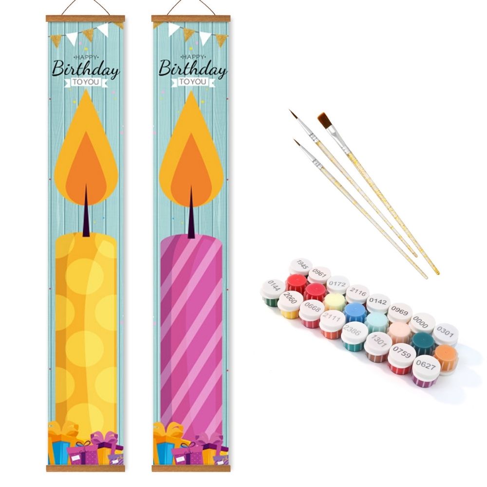 Paint by Numbers Front Door Hanging Banners - Birthday Festoon 1