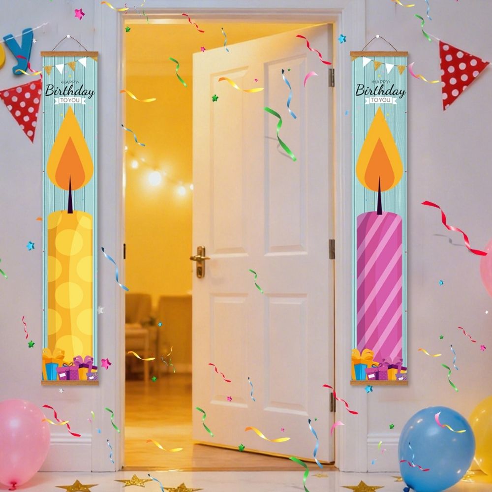 Paint by Numbers Front Door Hanging Banners - Birthday Festoon 1