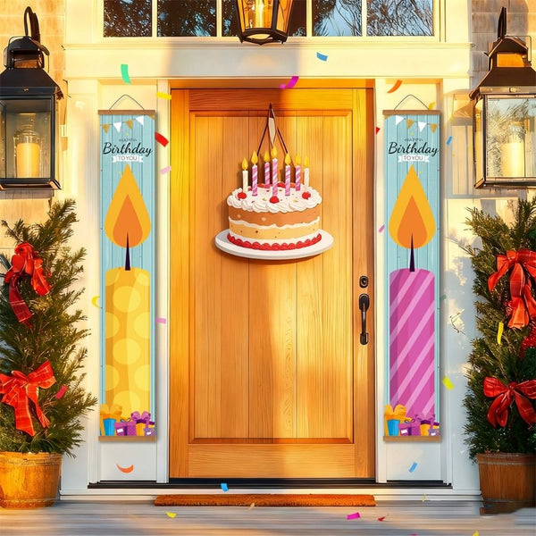 Paint by Numbers Front Door Hanging Banners - Birthday Festoon 1