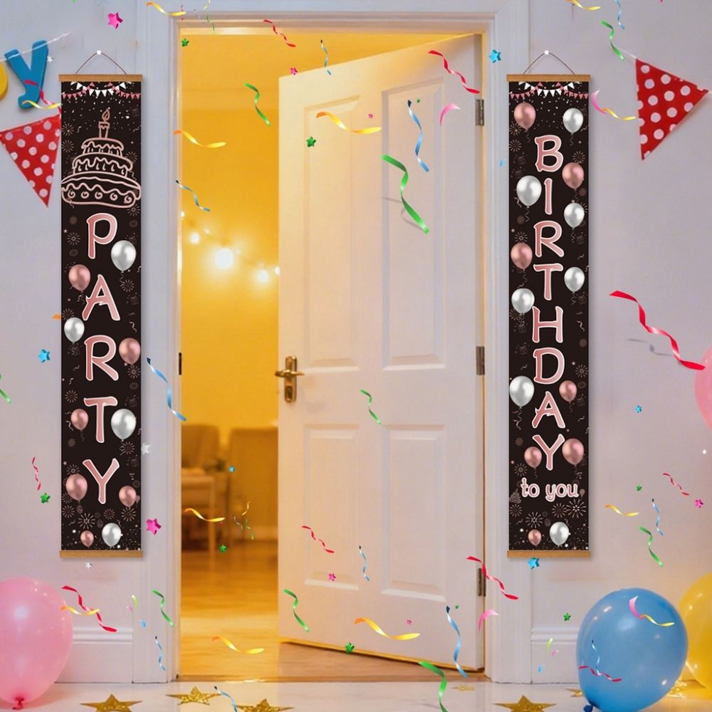 Paint by Numbers Front Door Hanging Banners - Party Garland