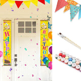 Paint by Numbers Front Door Hanging Banners - Happy Flags Figured'Art
