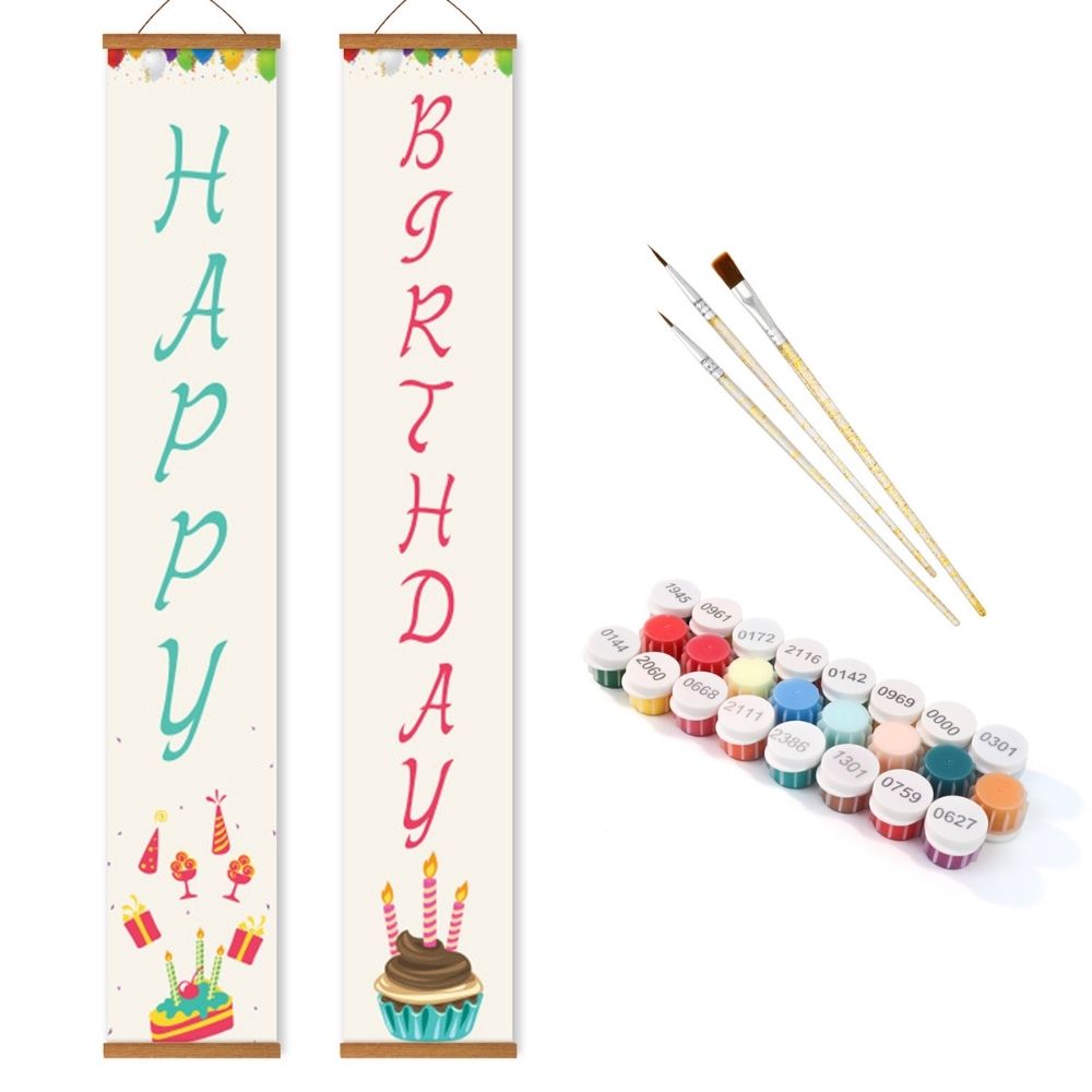Paint by Numbers Front Door Hanging Banners - Fun Streamers