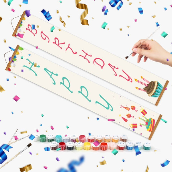 Paint by Numbers Front Door Hanging Banners - Fun Streamers