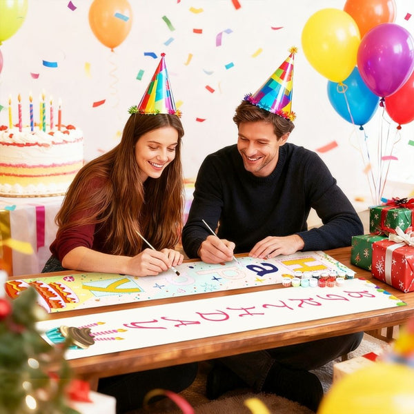 Paint by Numbers Front Door Hanging Banners - Fun Streamers