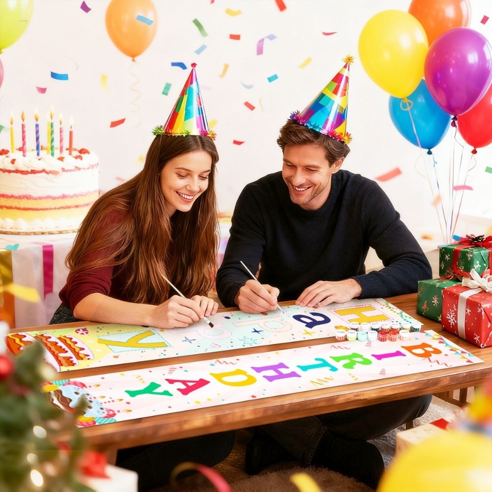 Paint by Numbers Front Door Hanging Banners - Celebration Bunting