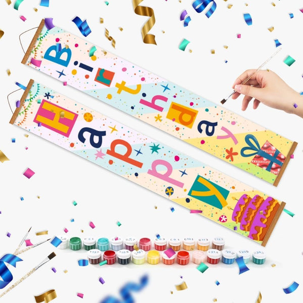 Paint by Numbers Front Door Hanging Banners - Festive Flags