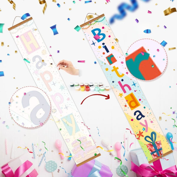 Paint by Numbers Front Door Hanging Banners - Festive Flags