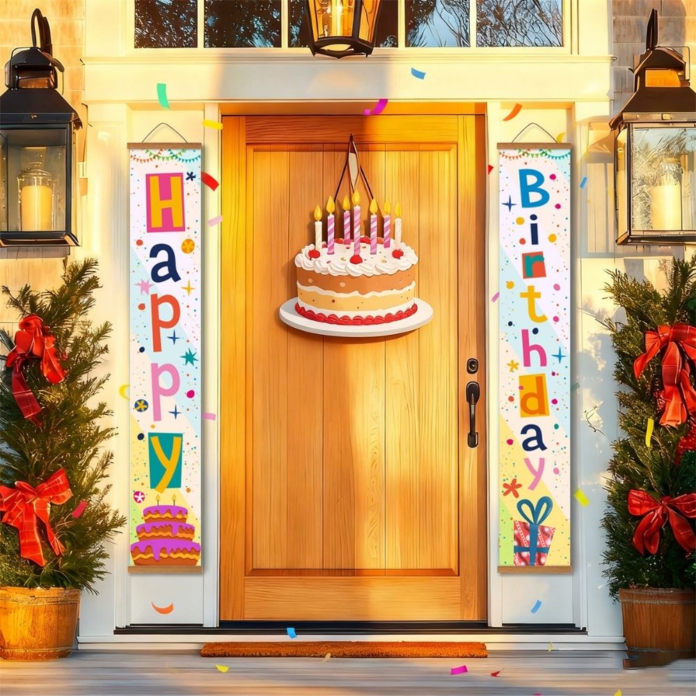 Paint by Numbers Front Door Hanging Banners - Festive Flags