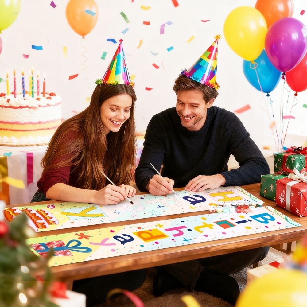 Paint by Numbers Front Door Hanging Banners - Festive Flags