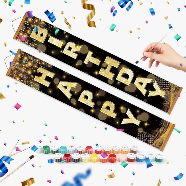 Paint by Numbers Front Door Hanging Banners - Colorful Garland