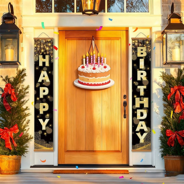 Paint by Numbers Front Door Hanging Banners - Colorful Garland