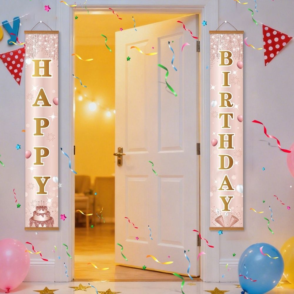 Paint by Numbers Front Door Hanging Banners - Confetti Festoon