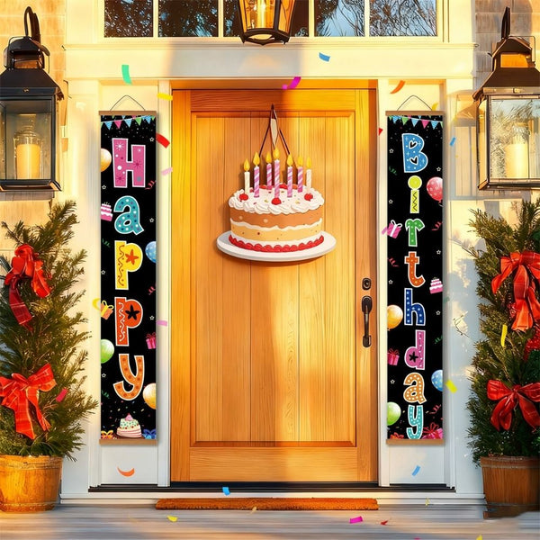Paint by Numbers Front Door Hanging Banners - Joyful Festoon