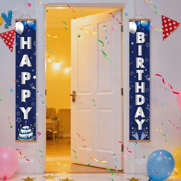 Paint by Numbers Front Door Hanging Banners - Birthday Garland