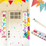 Paint by Numbers Front Door Hanging Banners - Festive Streamers Figured'Art