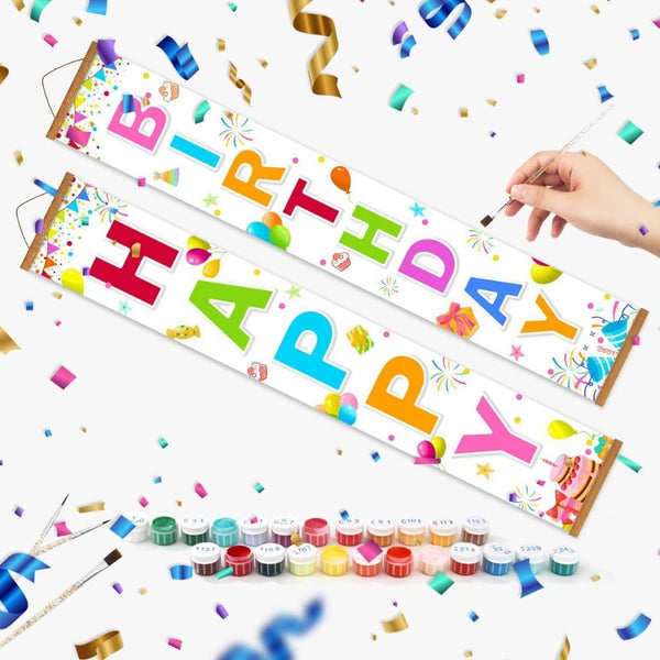 Paint by Numbers Front Door Hanging Banners - Festive Streamers