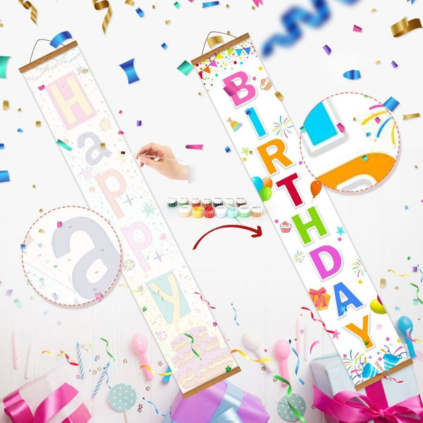 Paint by Numbers Front Door Hanging Banners - Festive Streamers