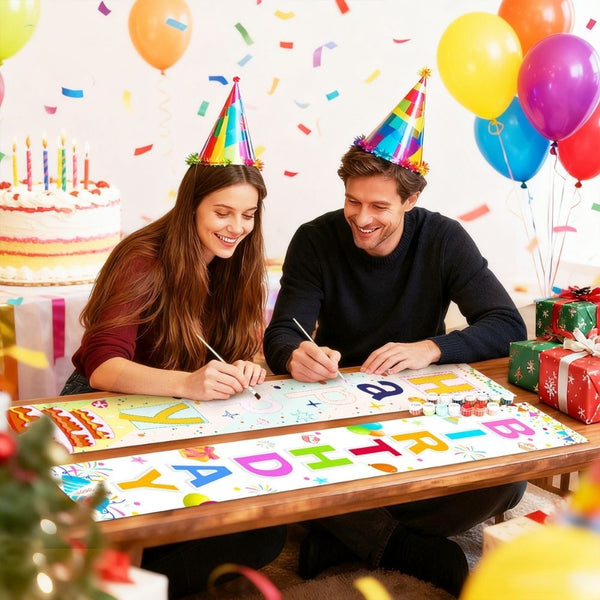 Paint by Numbers Front Door Hanging Banners - Festive Streamers