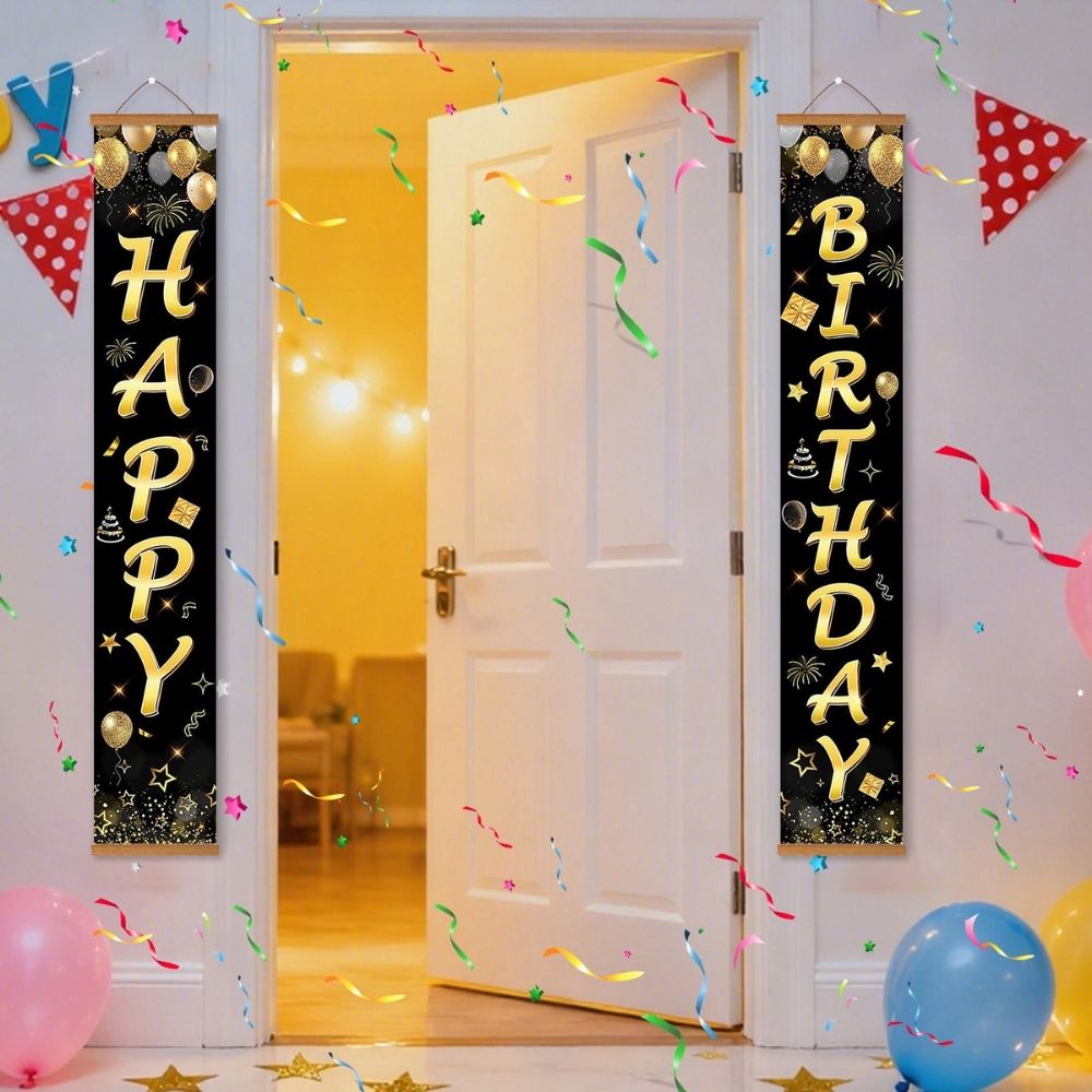 Paint by Numbers Front Door Hanging Banners - Party Flags