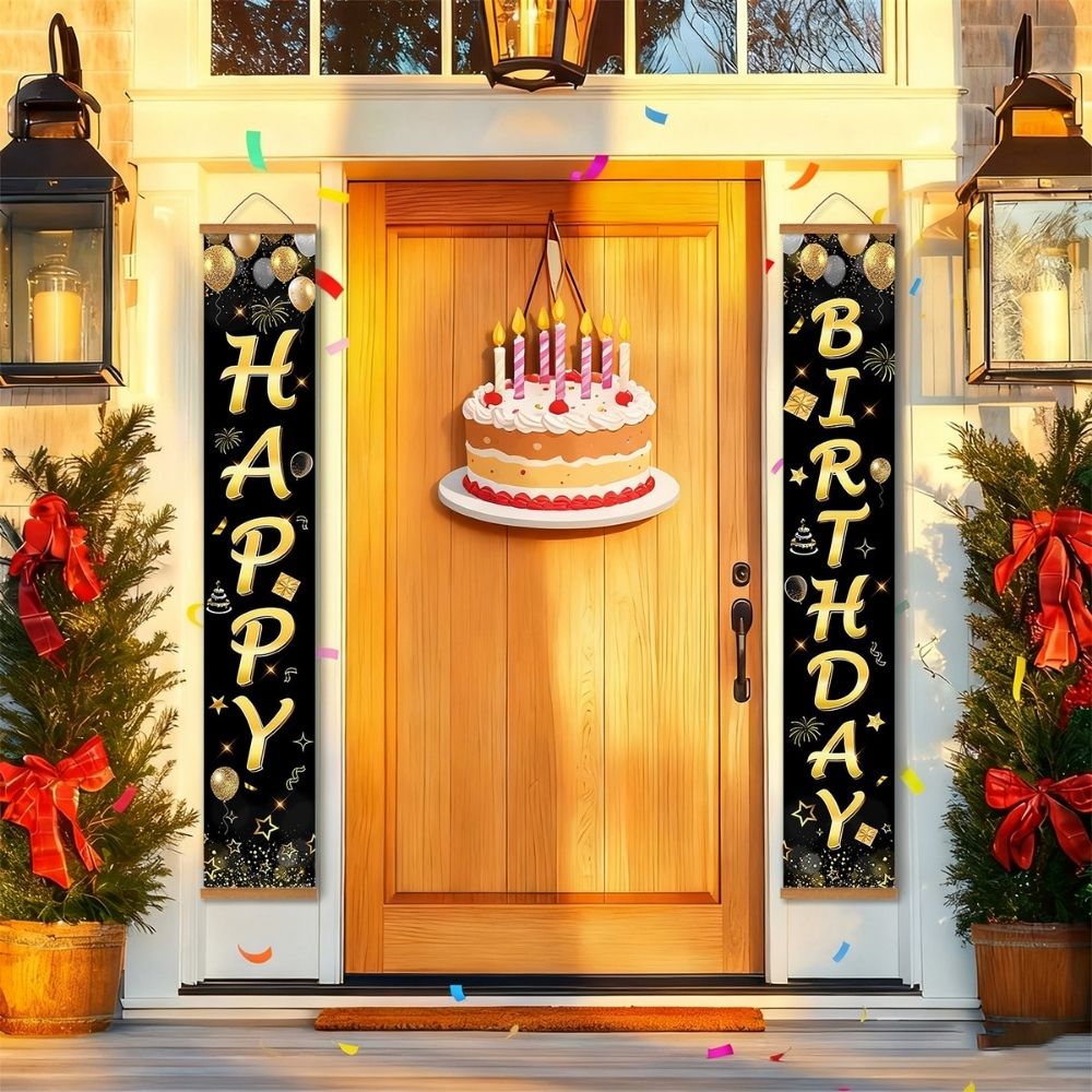 Paint by Numbers Front Door Hanging Banners - Party Flags