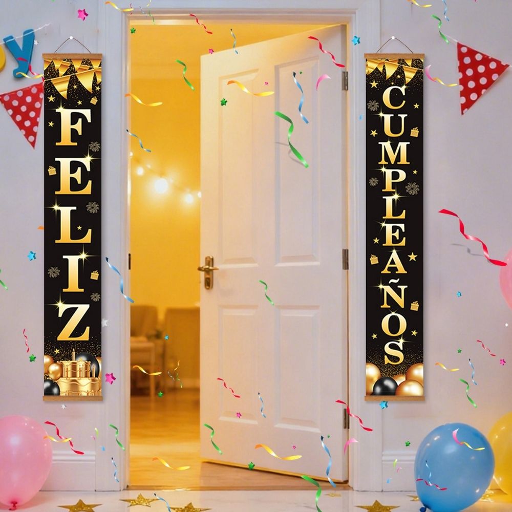 Paint by Numbers Front Door Hanging Banners - Birthday Bunting