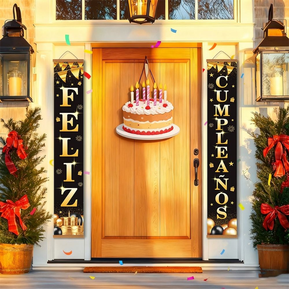 Paint by Numbers Front Door Hanging Banners - Birthday Bunting