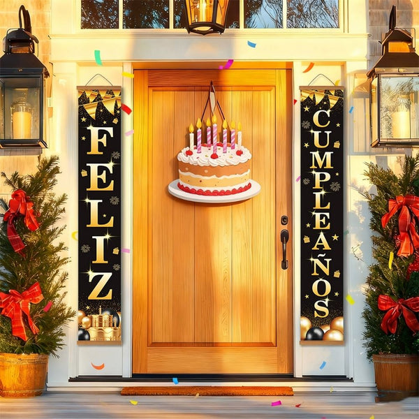 Paint by Numbers Front Door Hanging Banners - Birthday Bunting