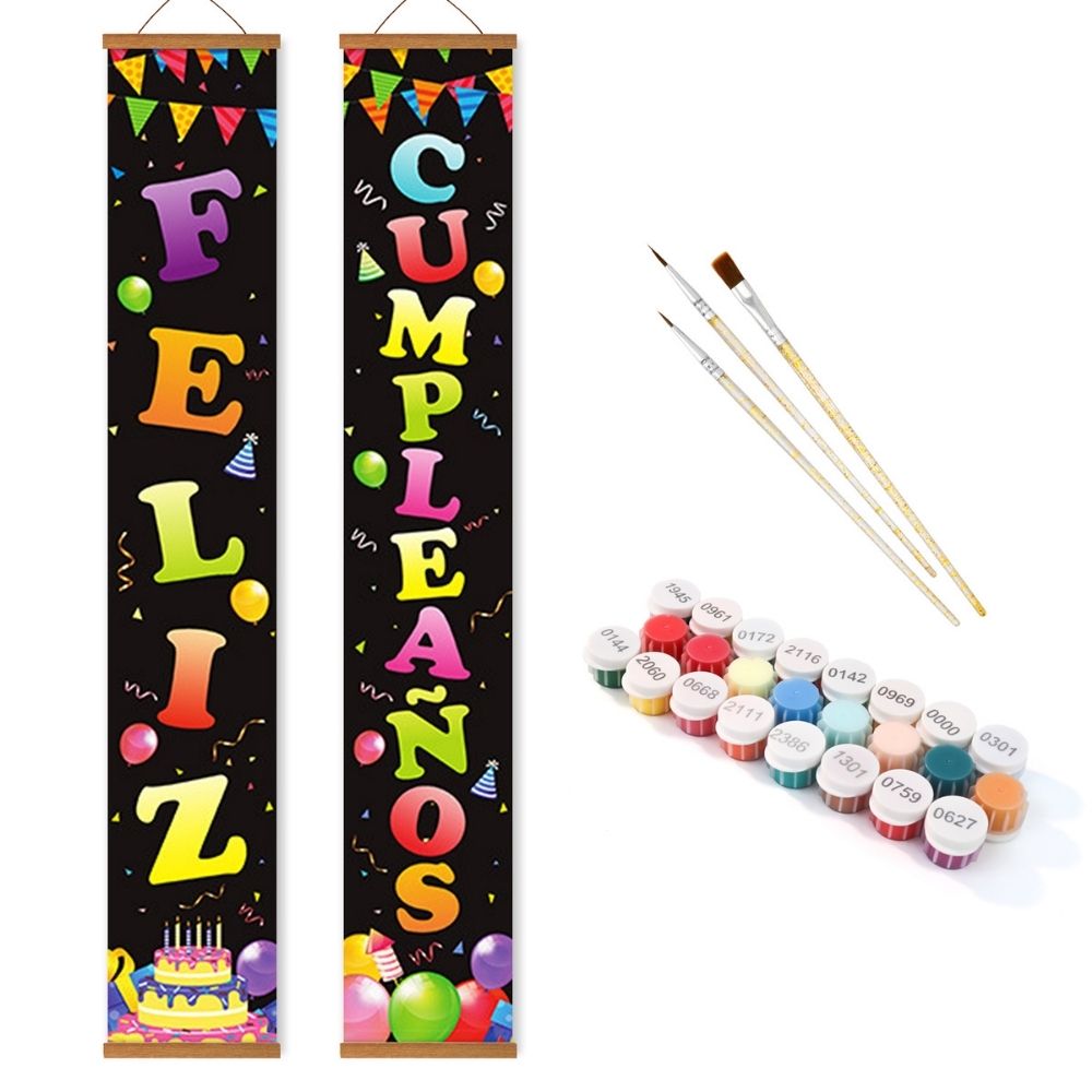 Paint by Numbers Front Door Hanging Banners - Sparkle Garland