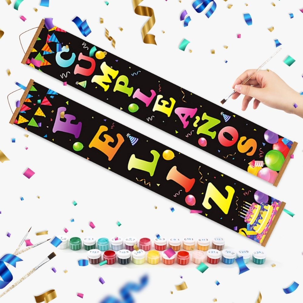 Paint by Numbers Front Door Hanging Banners - Sparkle Garland