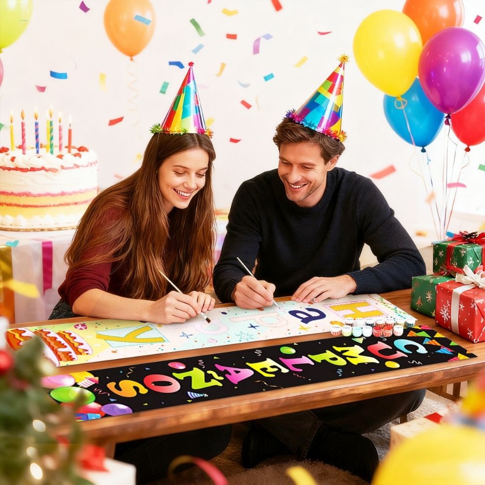 Paint by Numbers Front Door Hanging Banners - Sparkle Garland