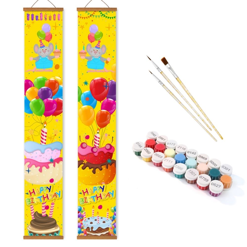 Paint by Numbers Front Door Hanging Banners - Balloon Festoon