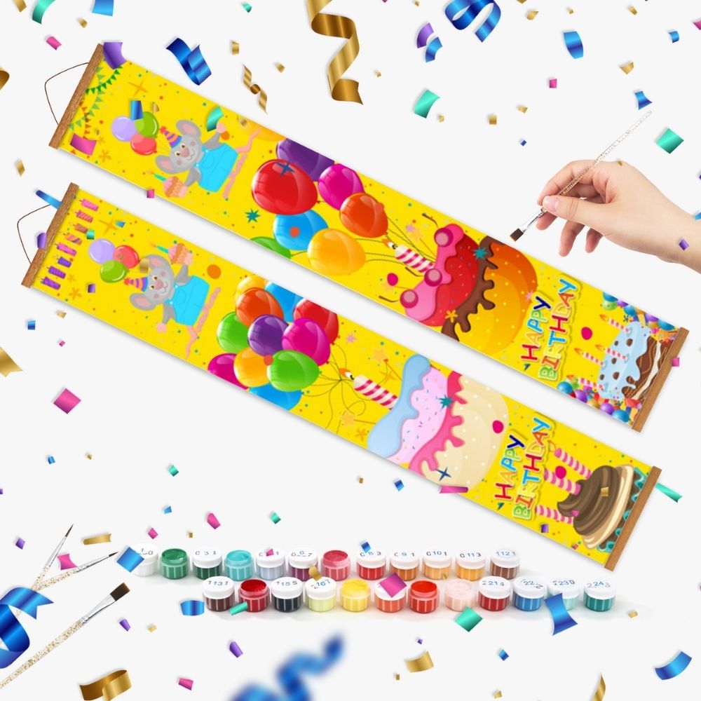 Paint by Numbers Front Door Hanging Banners - Balloon Festoon