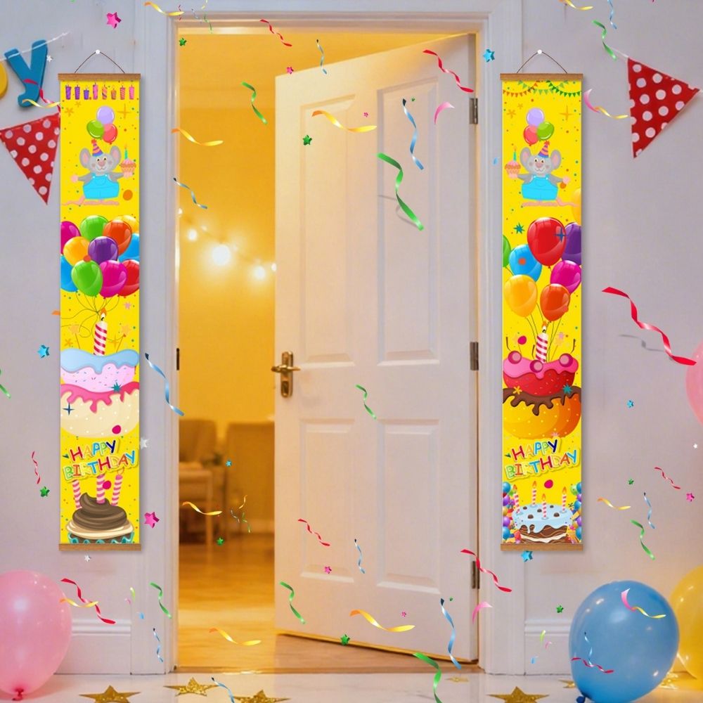 Paint by Numbers Front Door Hanging Banners - Balloon Festoon