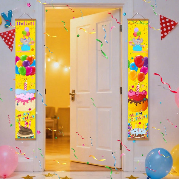 Paint by Numbers Front Door Hanging Banners - Balloon Festoon