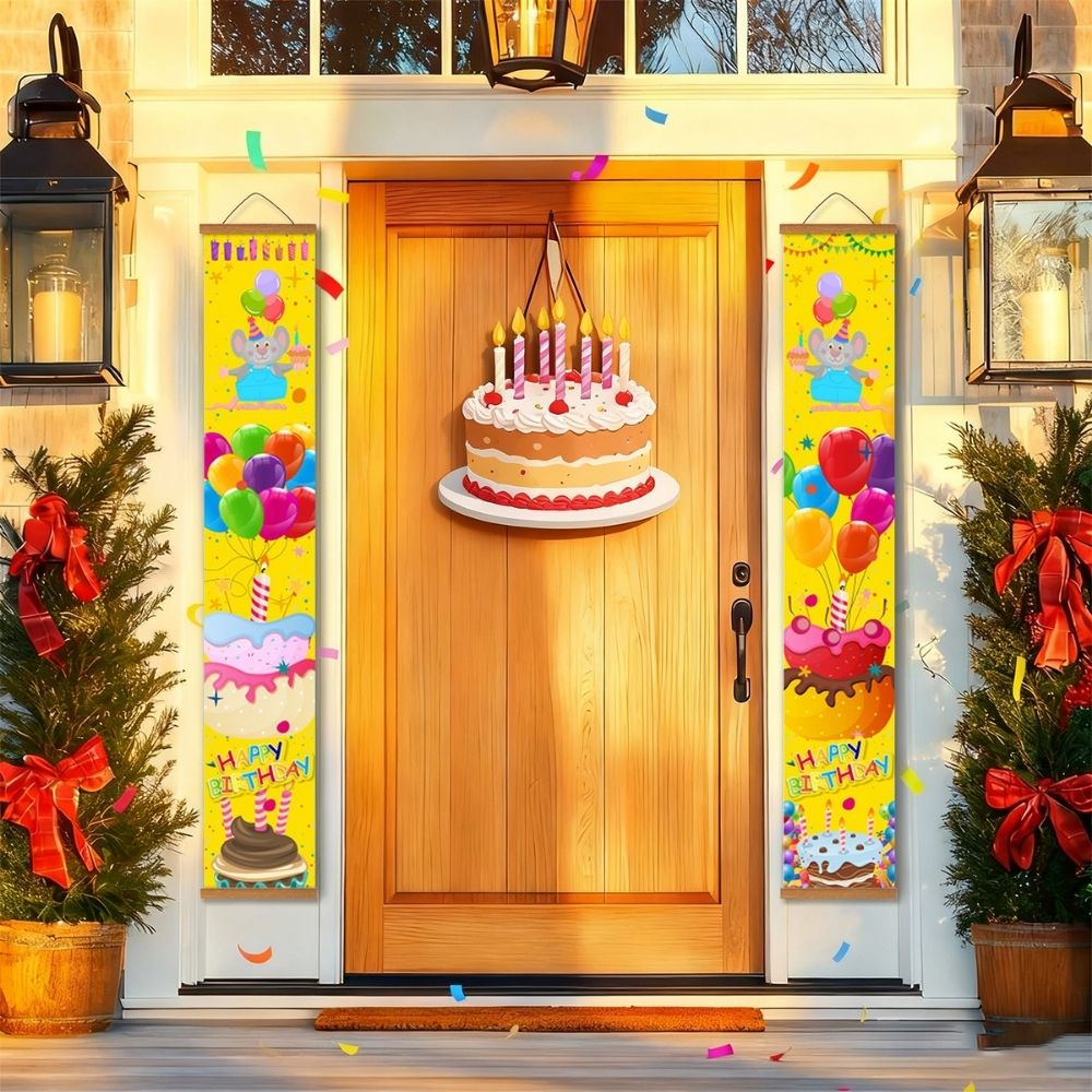 Paint by Numbers Front Door Hanging Banners - Balloon Festoon