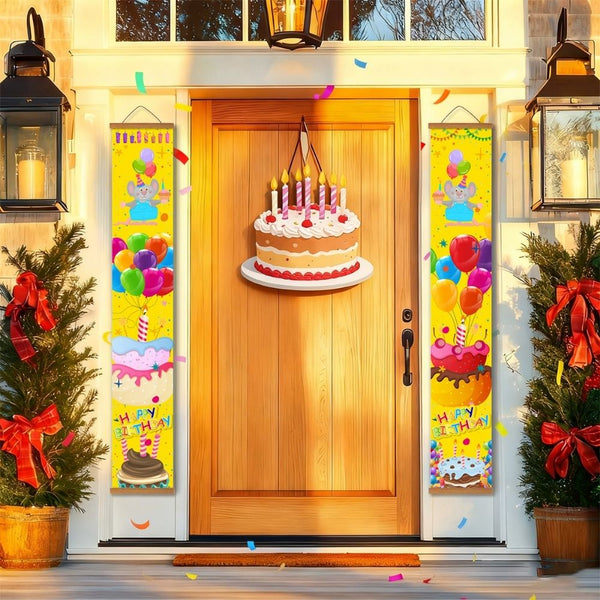 Paint by Numbers Front Door Hanging Banners - Balloon Festoon