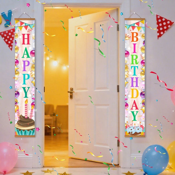 Paint by Numbers Front Door Hanging Banners - Party Decorations