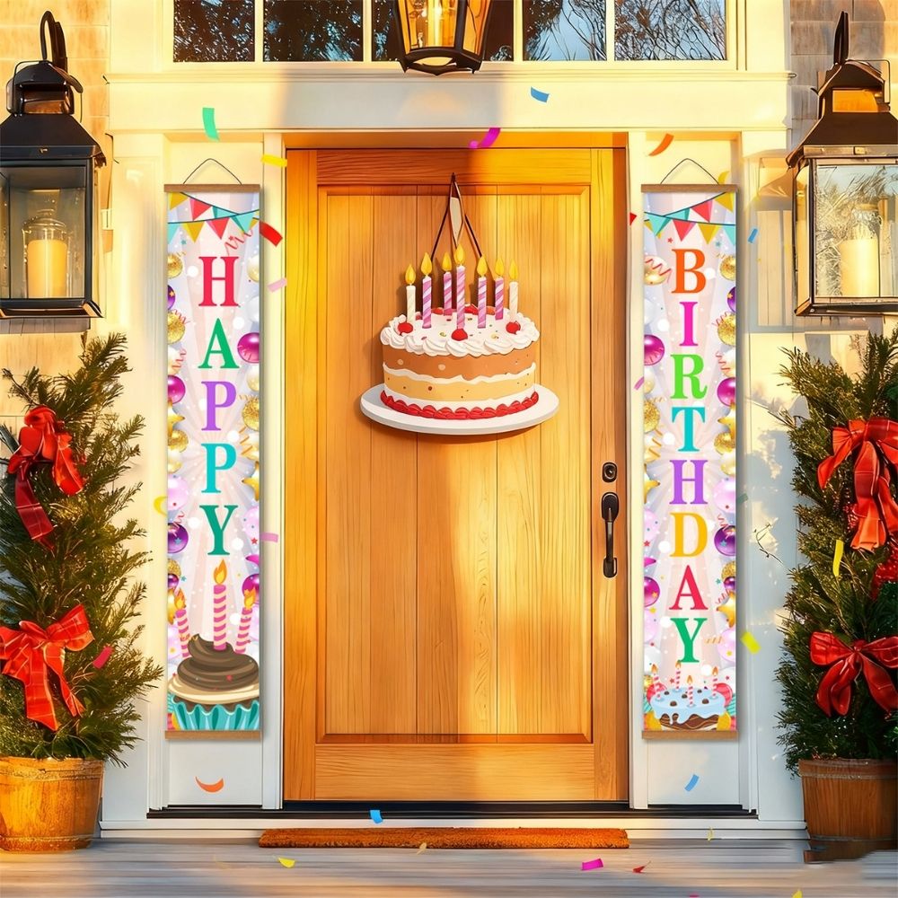 Paint by Numbers Front Door Hanging Banners - Party Decorations