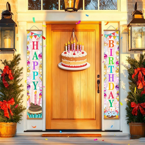 Paint by Numbers Front Door Hanging Banners - Party Decorations