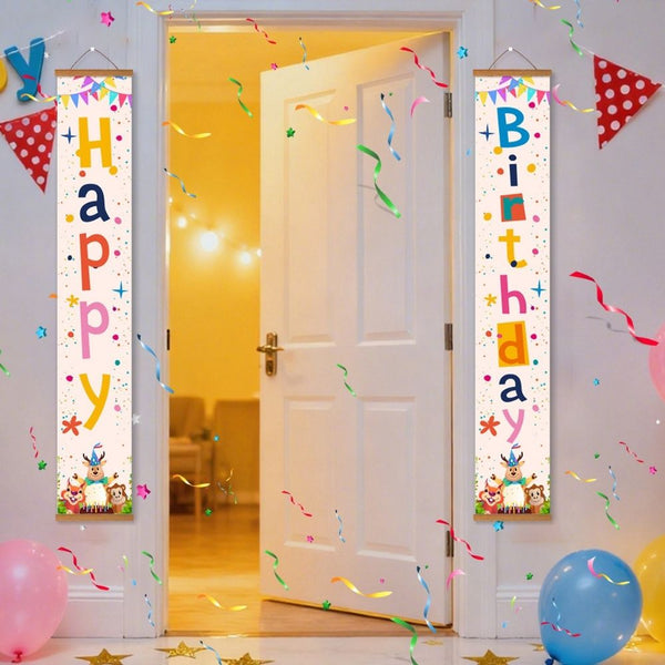 Paint by Numbers Front Door Hanging Banners - Birthday Festoon 2