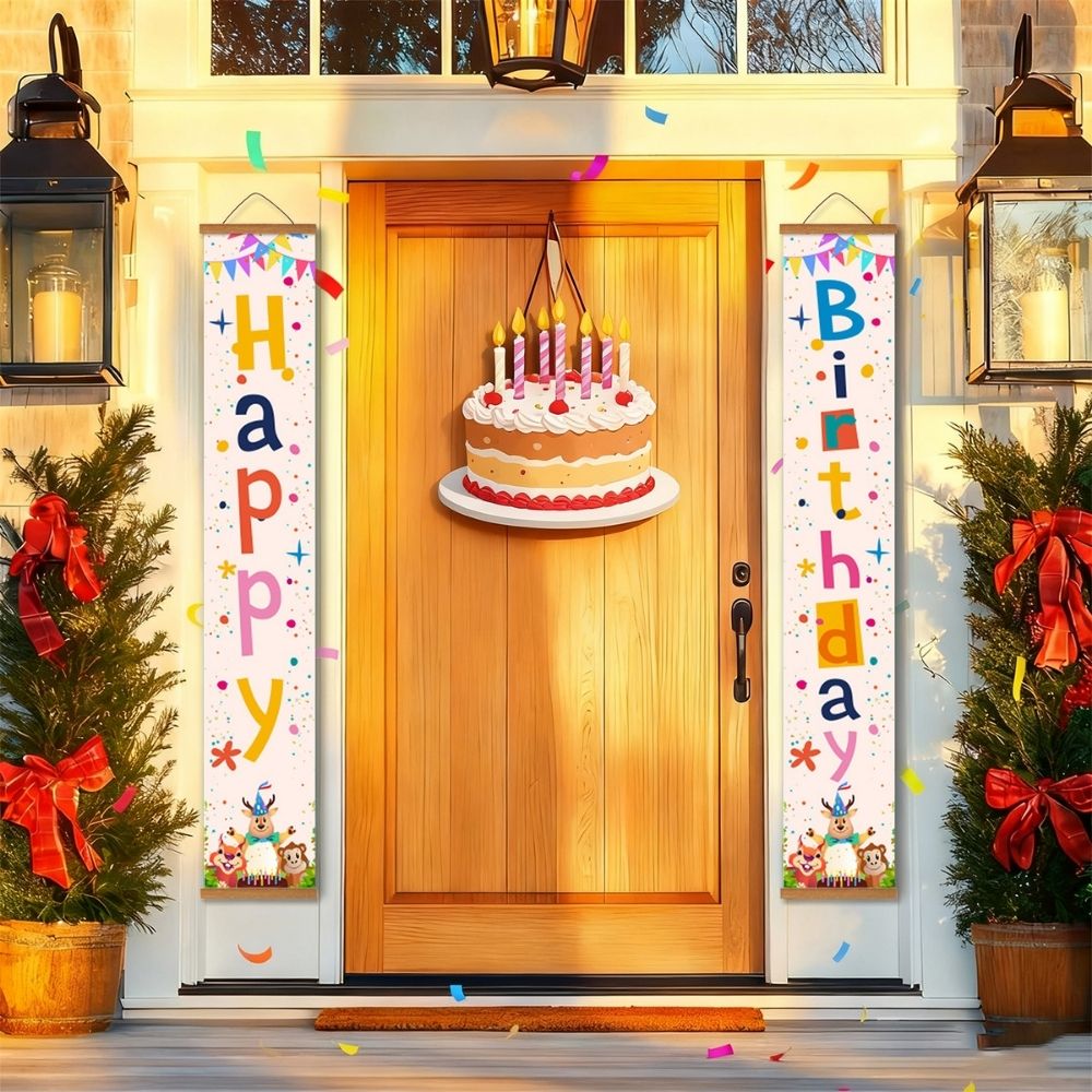Paint by Numbers Front Door Hanging Banners - Birthday Festoon 2