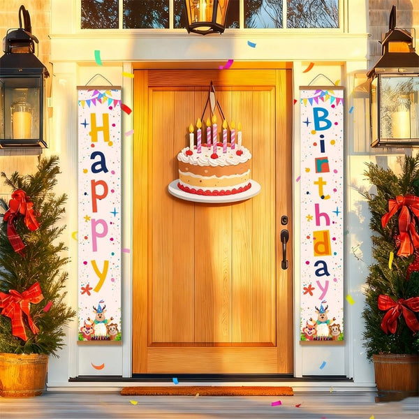 Paint by Numbers Front Door Hanging Banners - Birthday Festoon 2