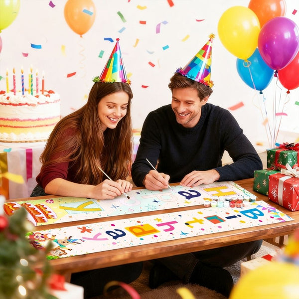 Paint by Numbers Front Door Hanging Banners - Birthday Festoon 2