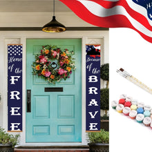 Load image into Gallery viewer, Paint by Numbers Front Door Hanging Banners - Star and Stripes Festoon Figured'Art